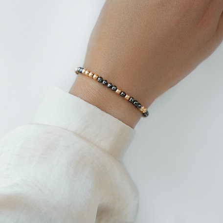 Bracelet with black diamonds Marbles Mood