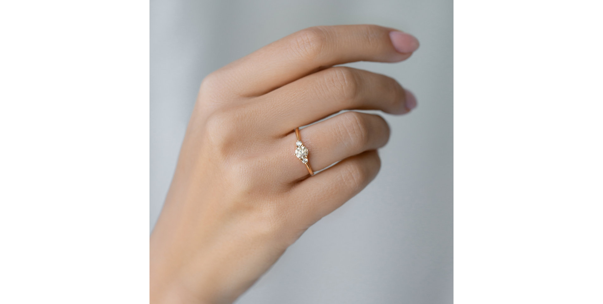 Ring with brown diamond Midnight Serenity