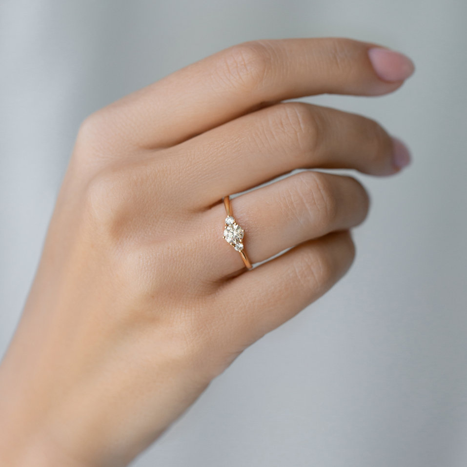 Ring with brown diamond Midnight Serenity