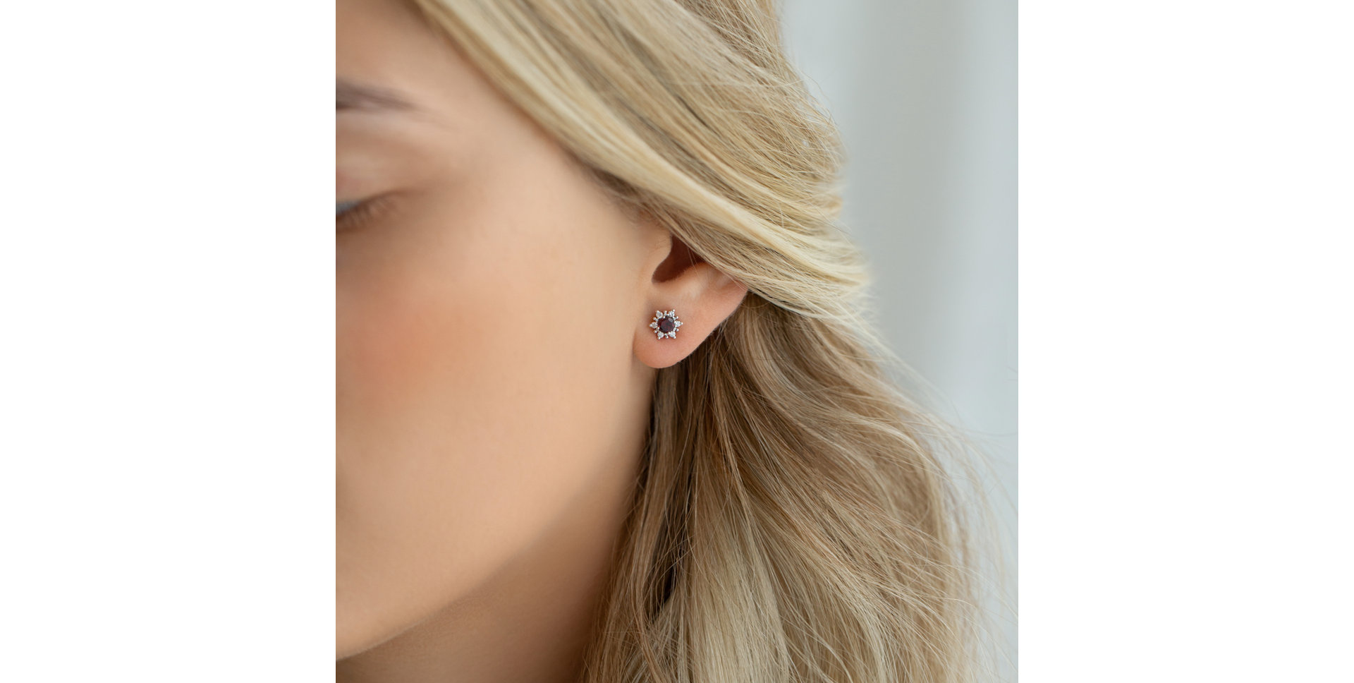 Diamond earrings with Tanzanite Fancy Fairytale