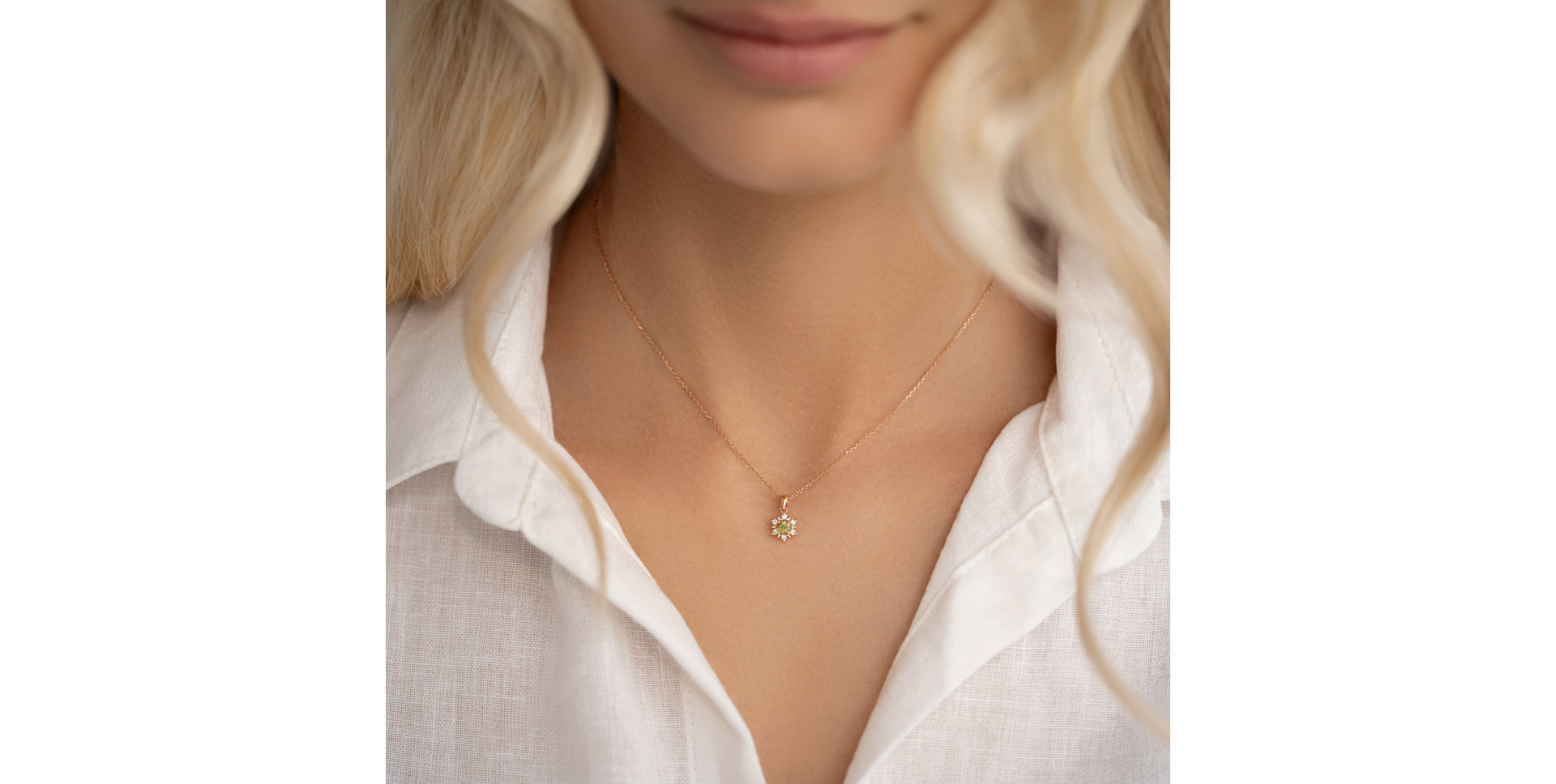 Diamond pendant with Spinel Fancy Fairytale