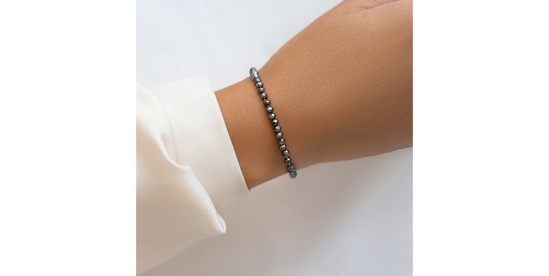 Bracelet with black diamonds Leandra