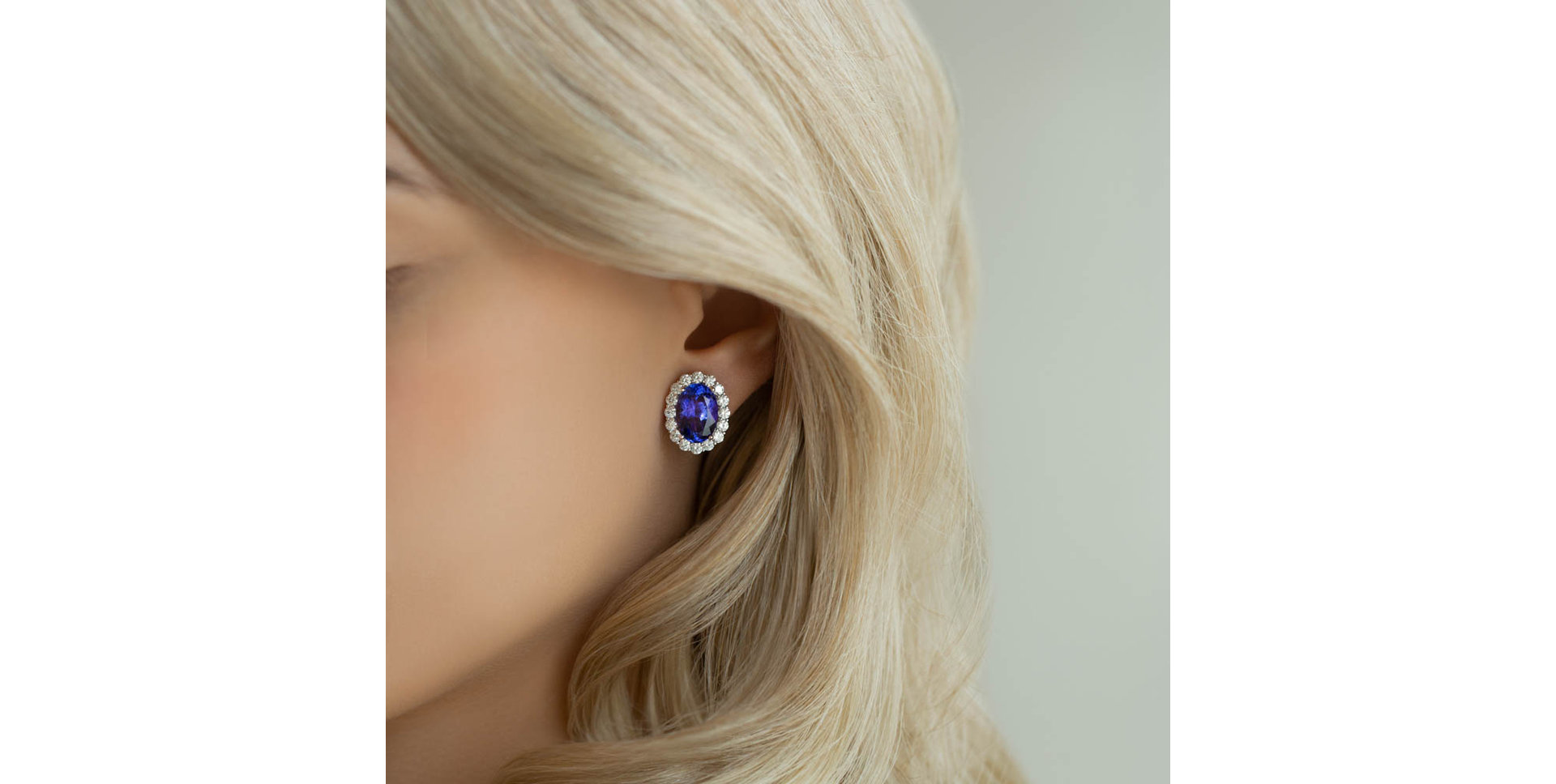 Diamond earrings with Tanzanite Tanzania Symphony
