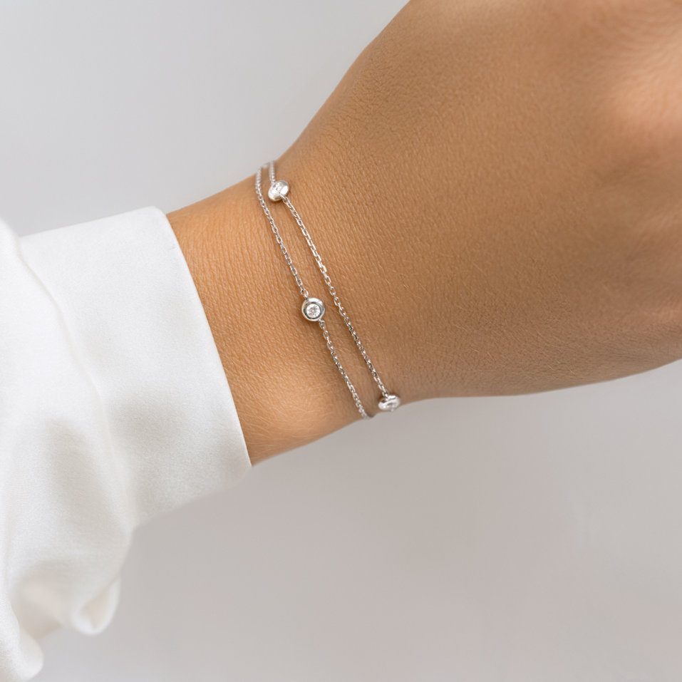 Bracelet with diamonds Five Dots