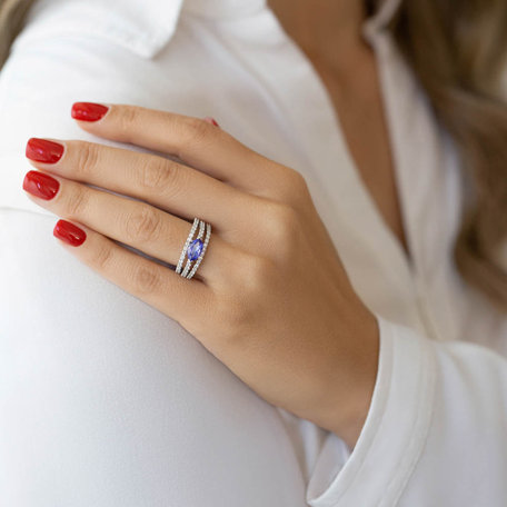 Diamond ring with Tanzanite Bruno