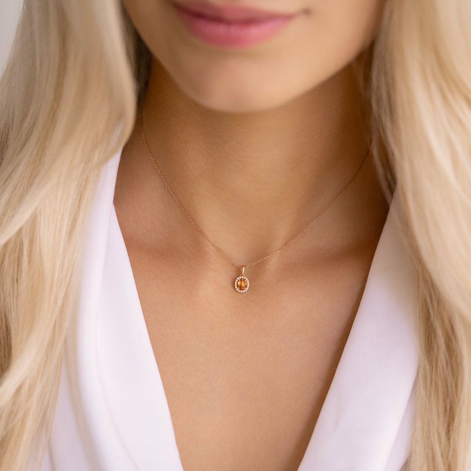Diamond pendant with Sapphire Royal Love