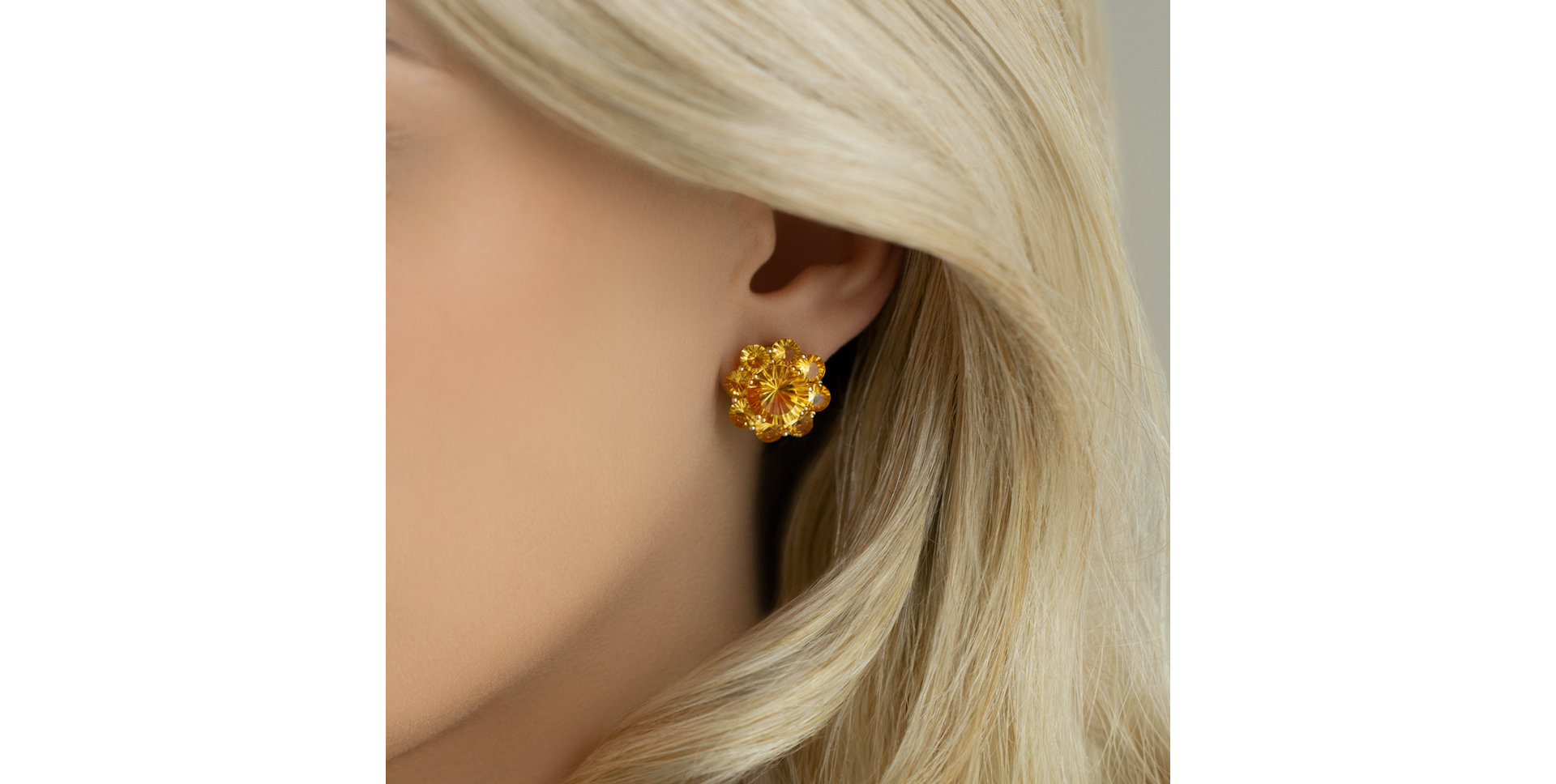 Earrings with Citrine Premiere Column
