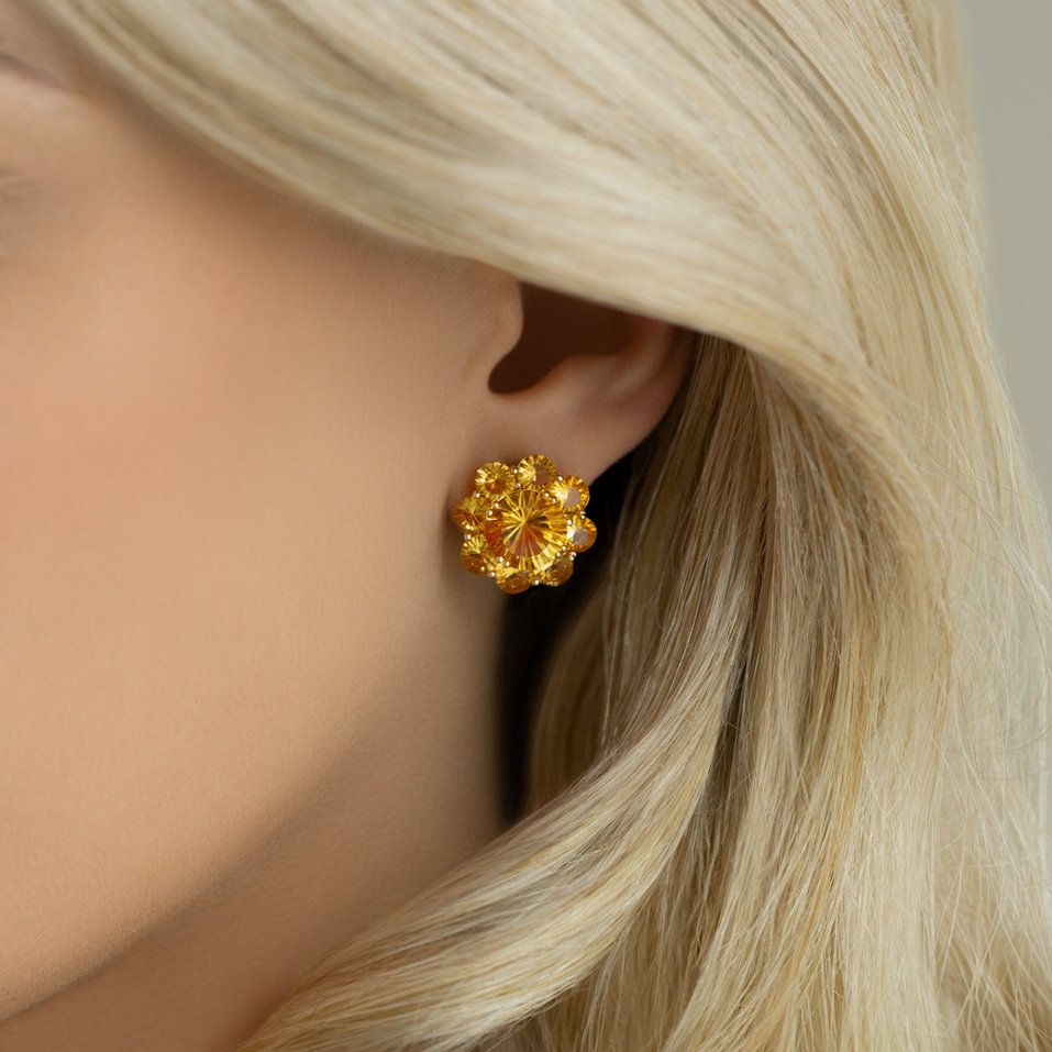 Earrings with Citrine Premiere Column