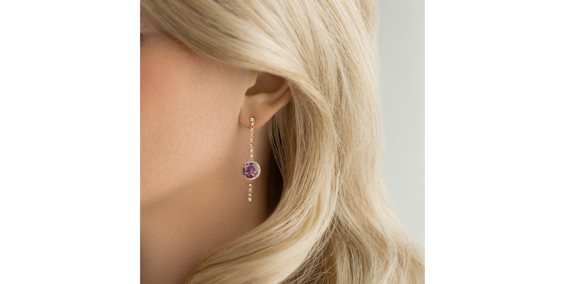 Diamond earrings with Citríne Kirby