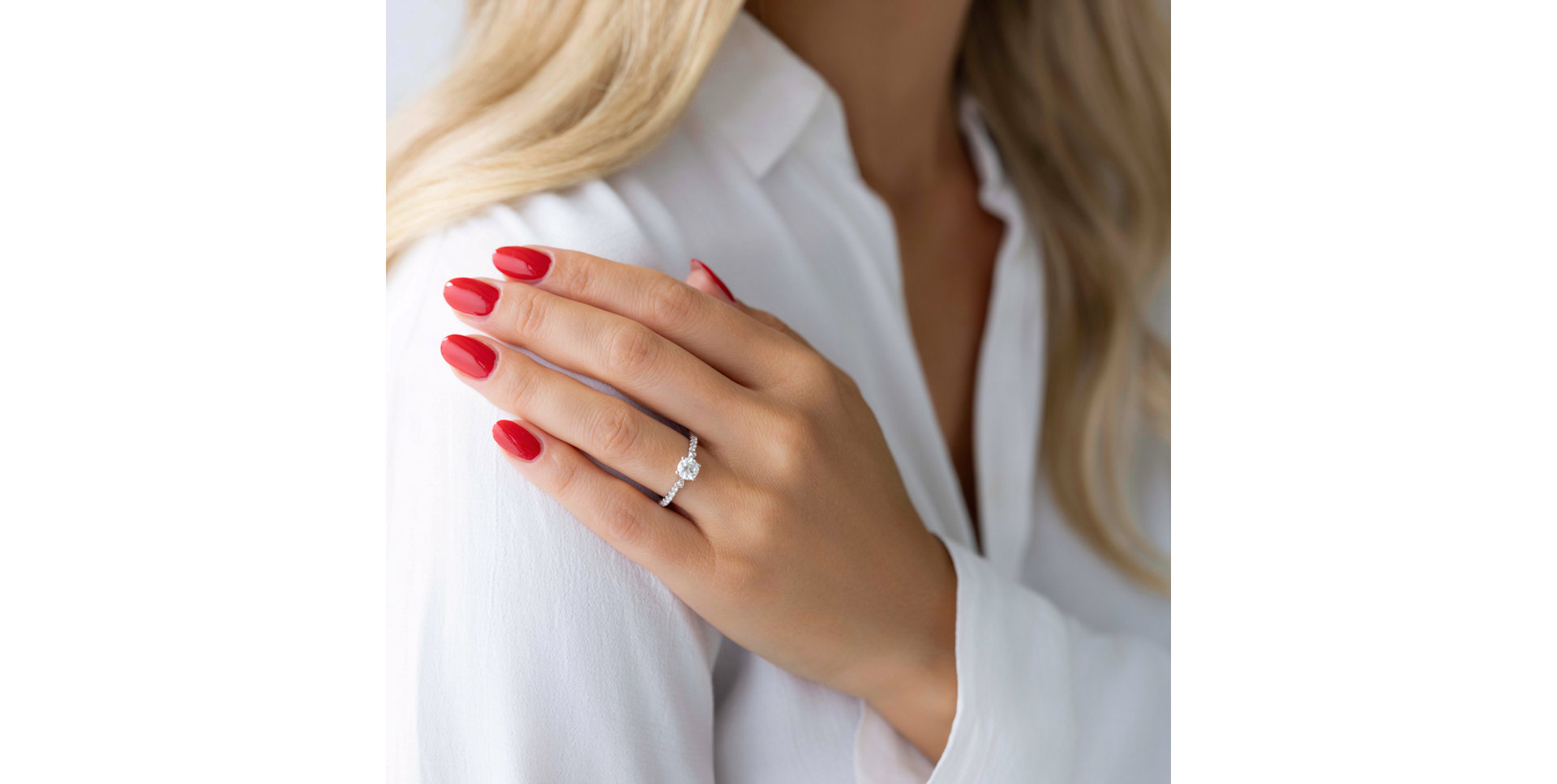 18ct white gold diamond ring Preciosa