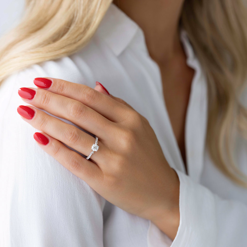 18ct white gold diamond ring Preciosa