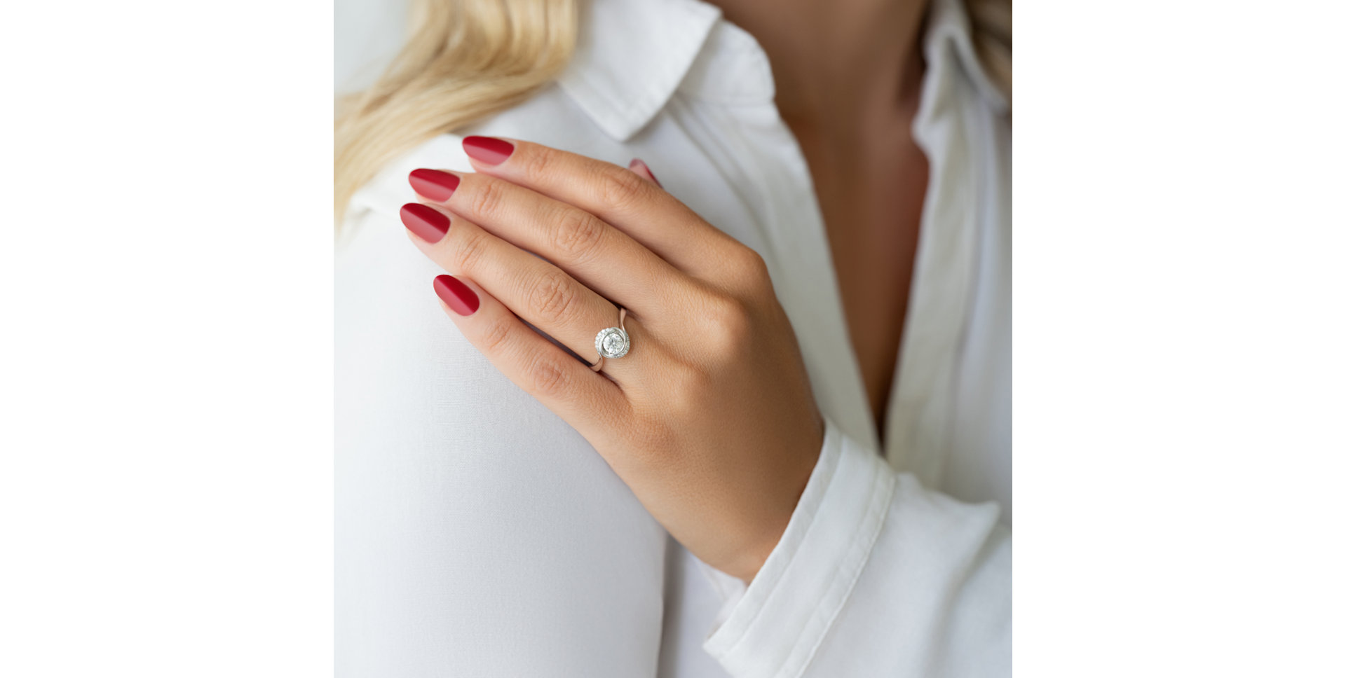 18ct white gold diamond ring Devoted Glow