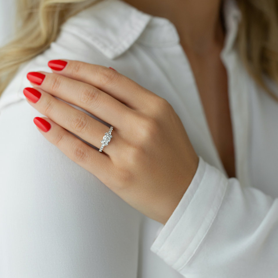 18ct white gold diamond ring Blessed Realm