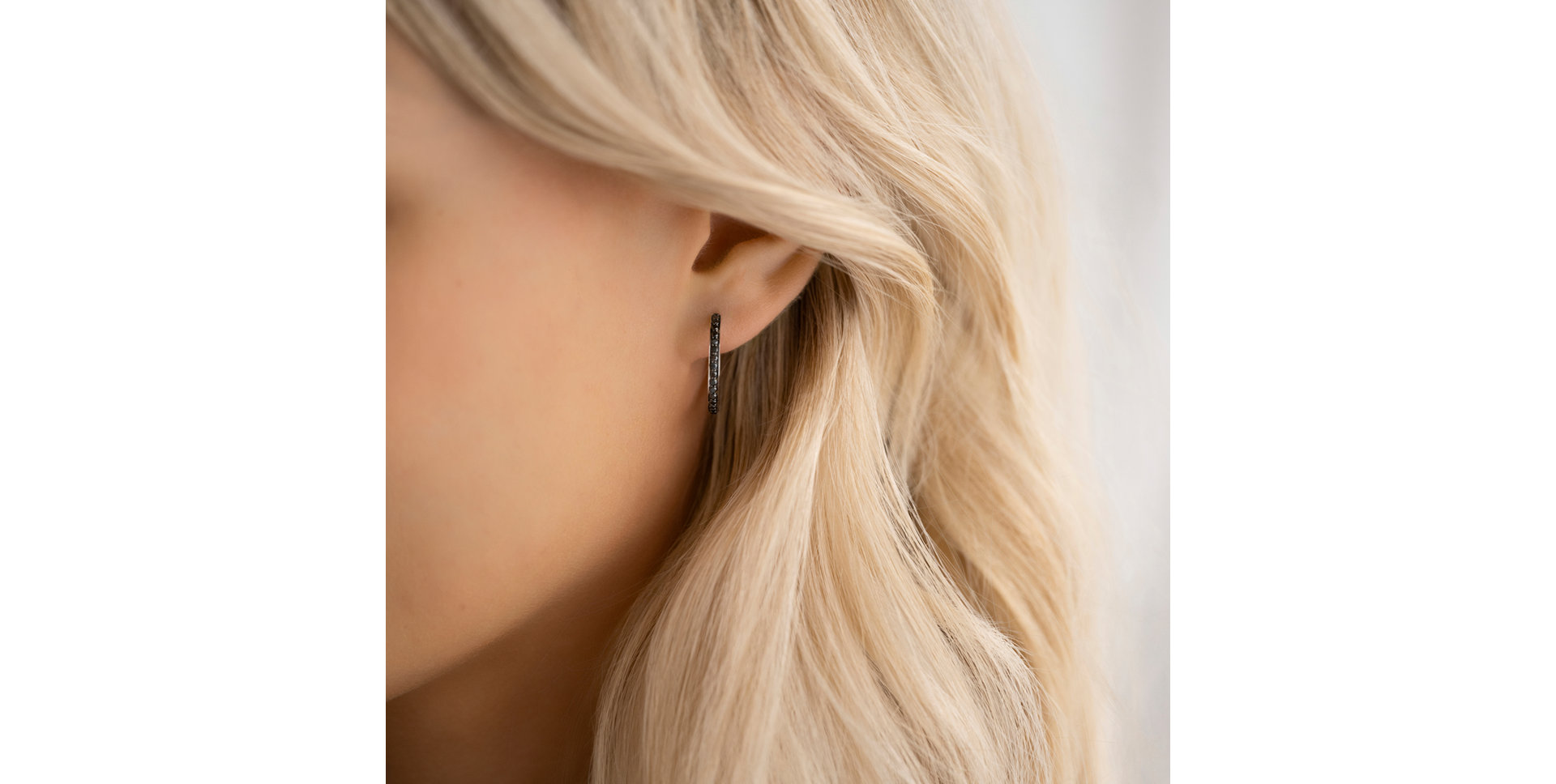 Earrings with black diamonds Midnight Magic