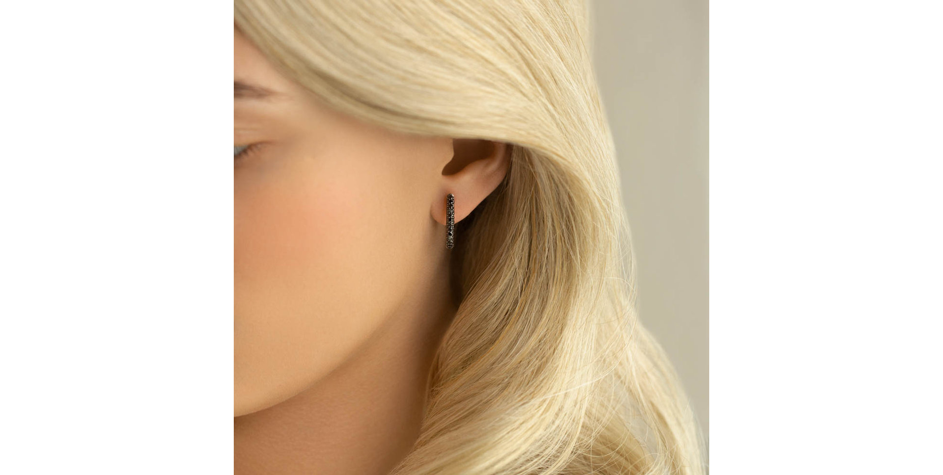 Earrings with black diamonds Grandiose Dew