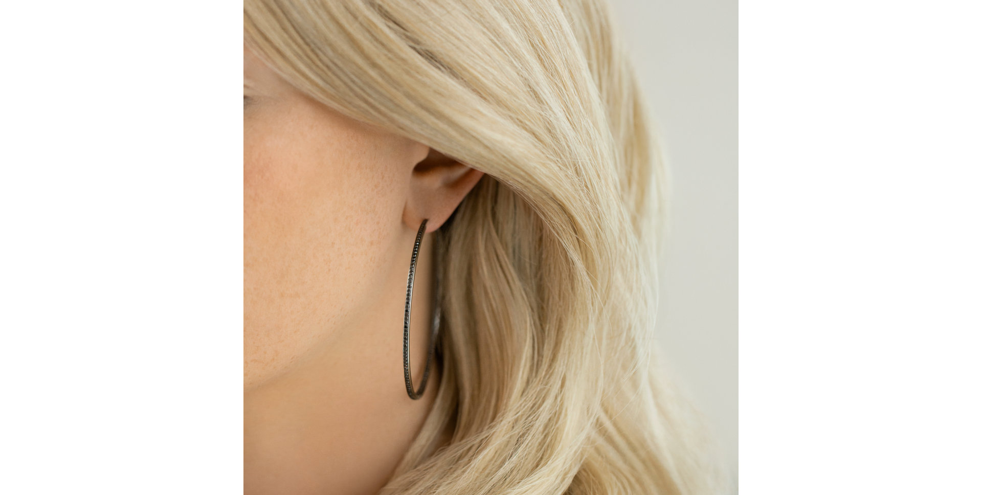 Earrings with black and white diamonds Sparkling Eclipse