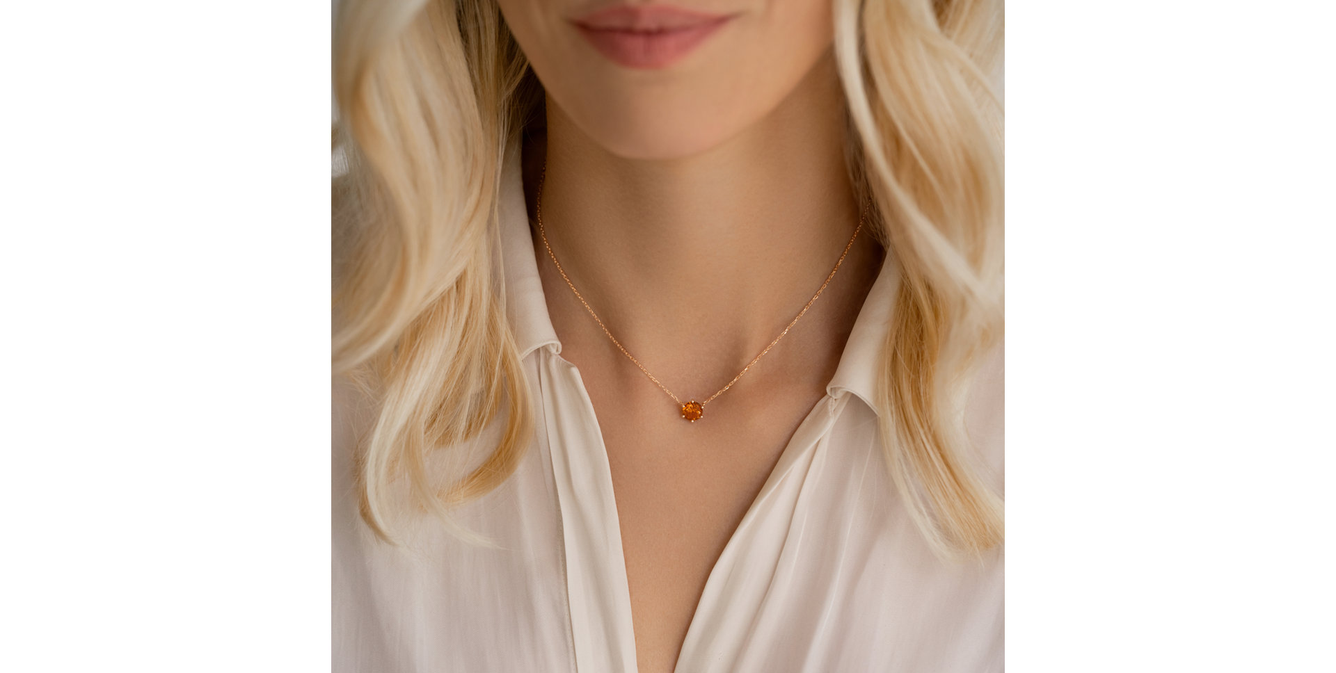 Necklace with Rhodolite Essential Drop