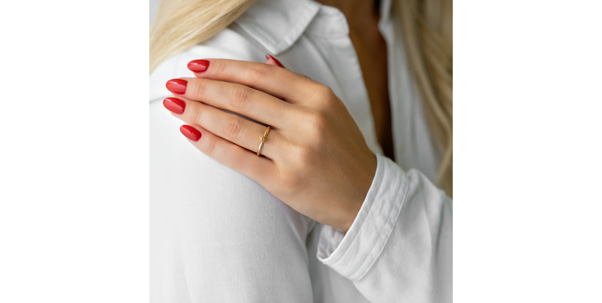 Ring with orange diamonds Eternal Joy