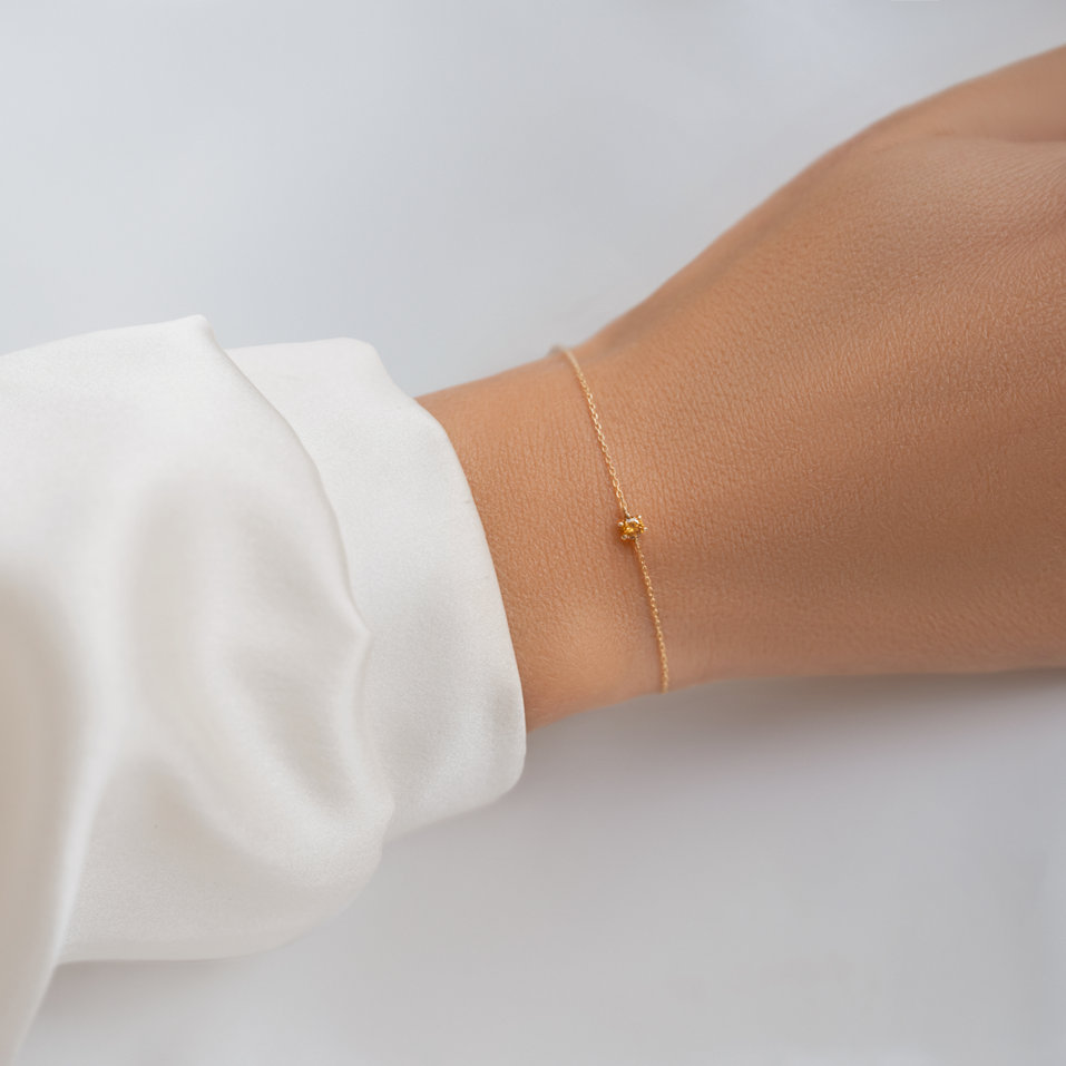 Bracelet with orange diamonds Essential Shine