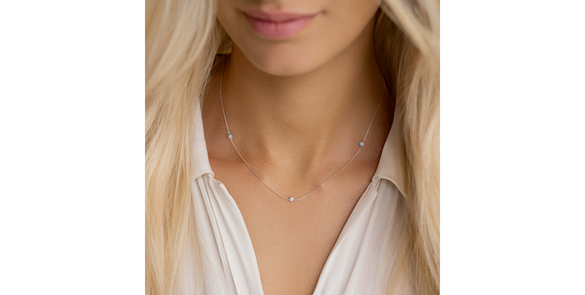 Necklace with Topaz Rain Hope