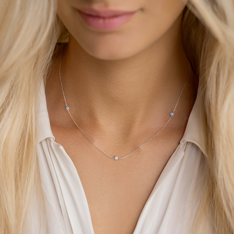 Necklace with Topaz Rain Hope