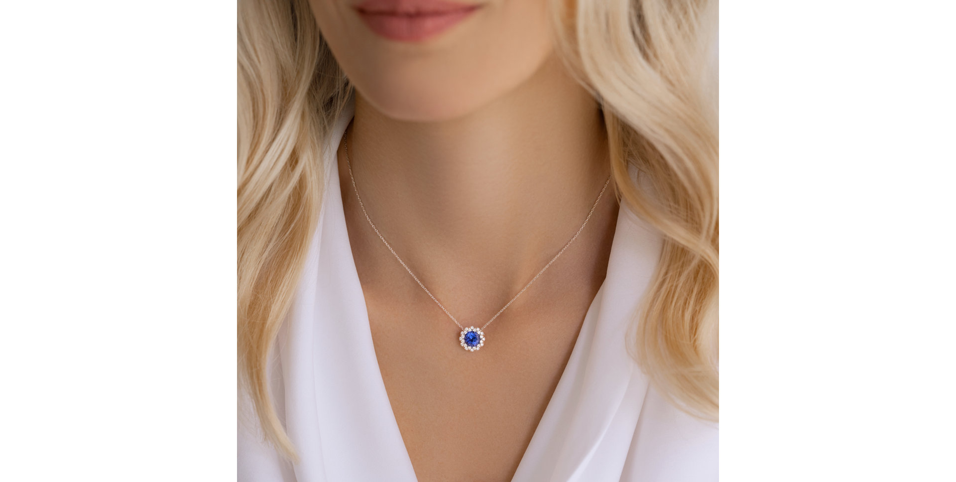 Diamond necklace with Tanzanite Sacred Monarchy