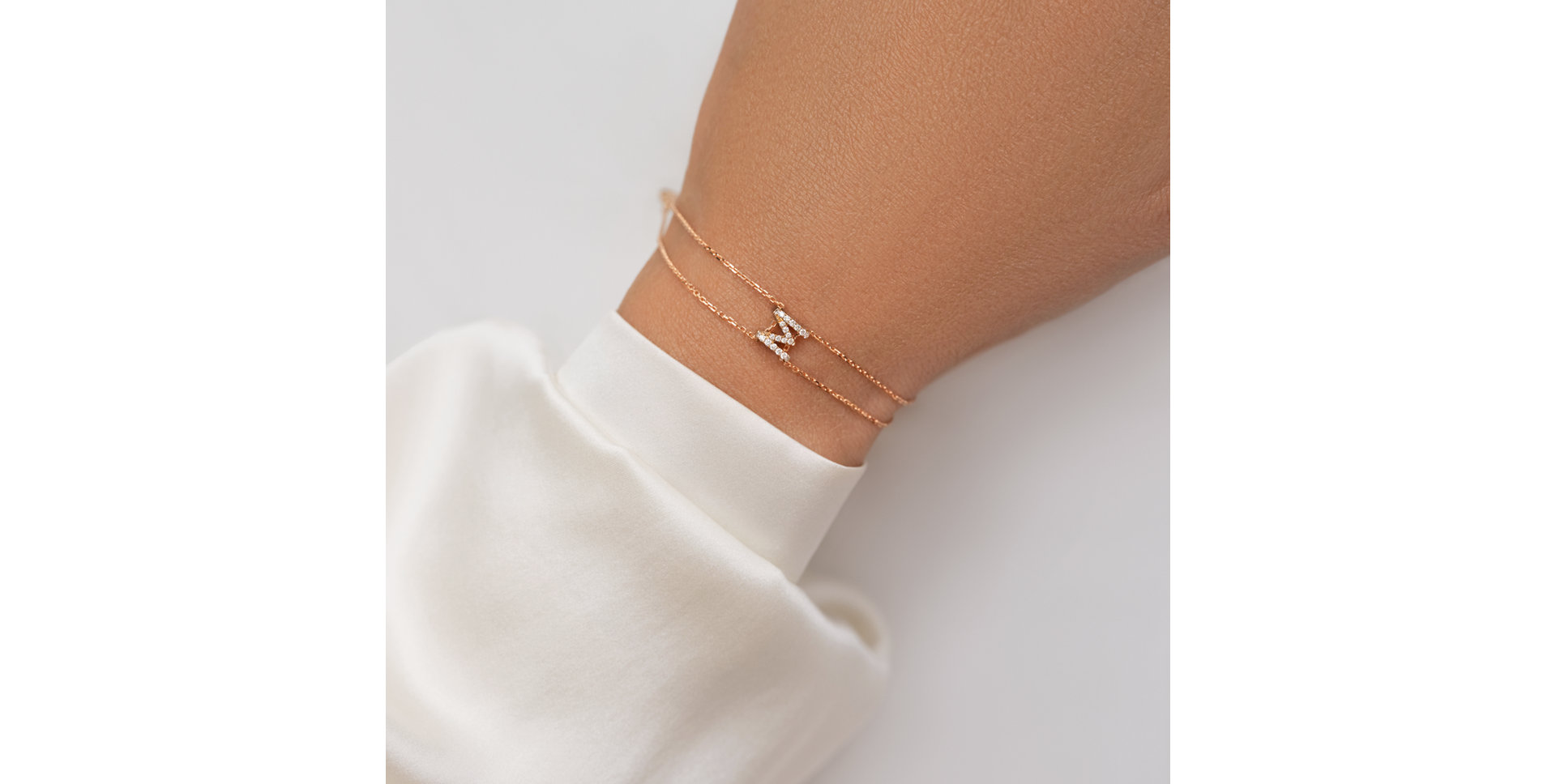 14ct rose gold diamond bracelet Brilliant necklace Waterfall Heaven