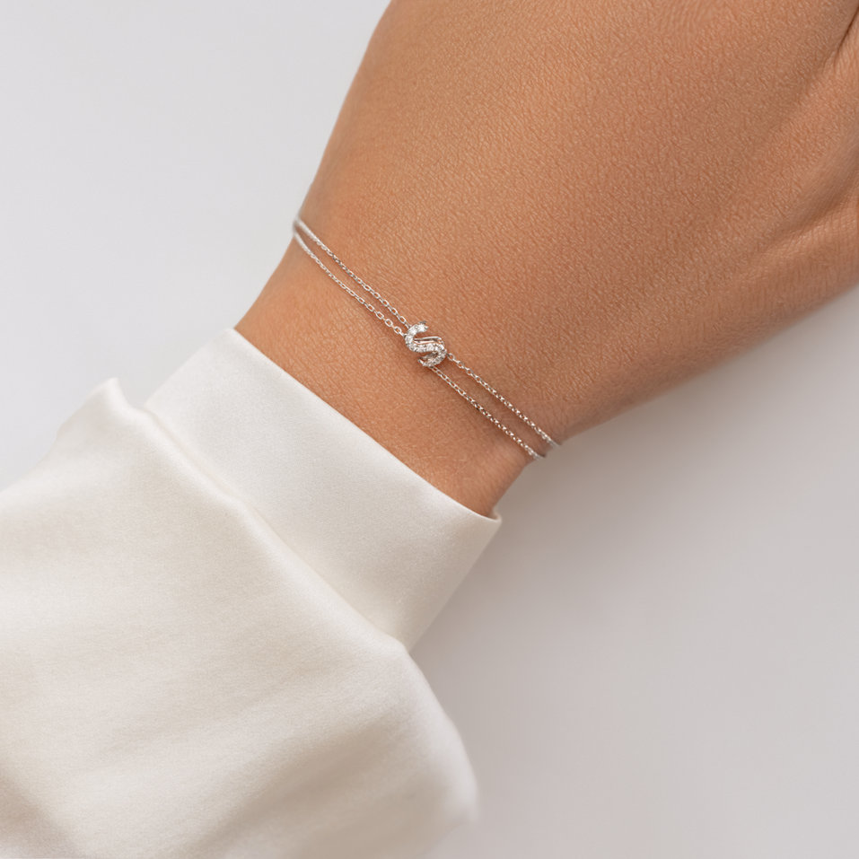 14ct white gold diamond bracelet Brilliant necklace Waterfall Heaven