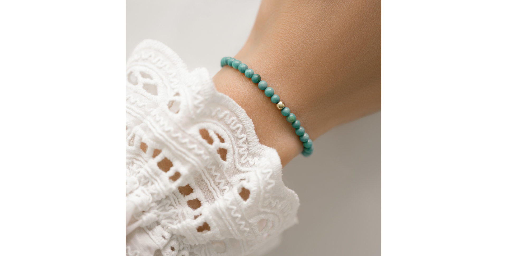 Bracelet with Turquoise Green Fancy Beauty