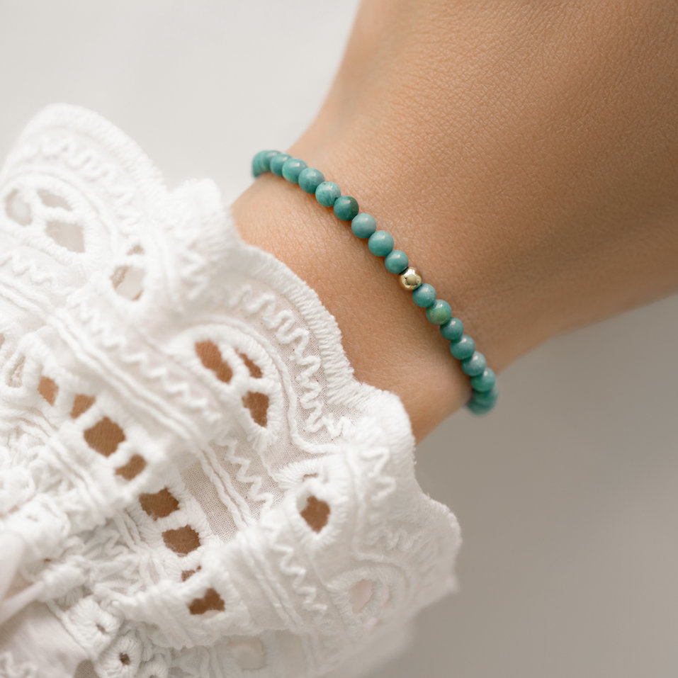 Bracelet with Turquoise Green Fancy Beauty