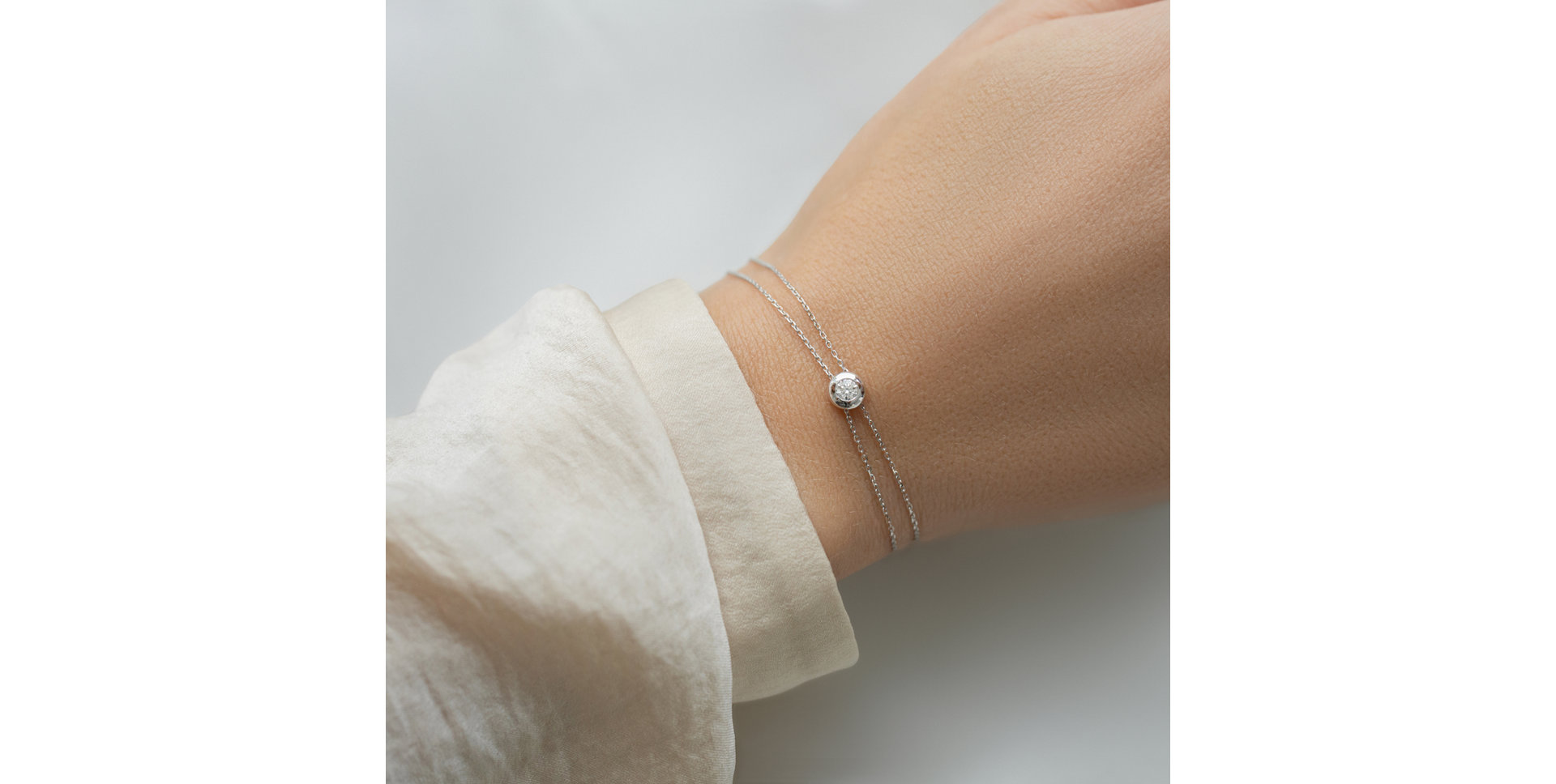 14ct white gold diamond bracelet Cosmic Magic