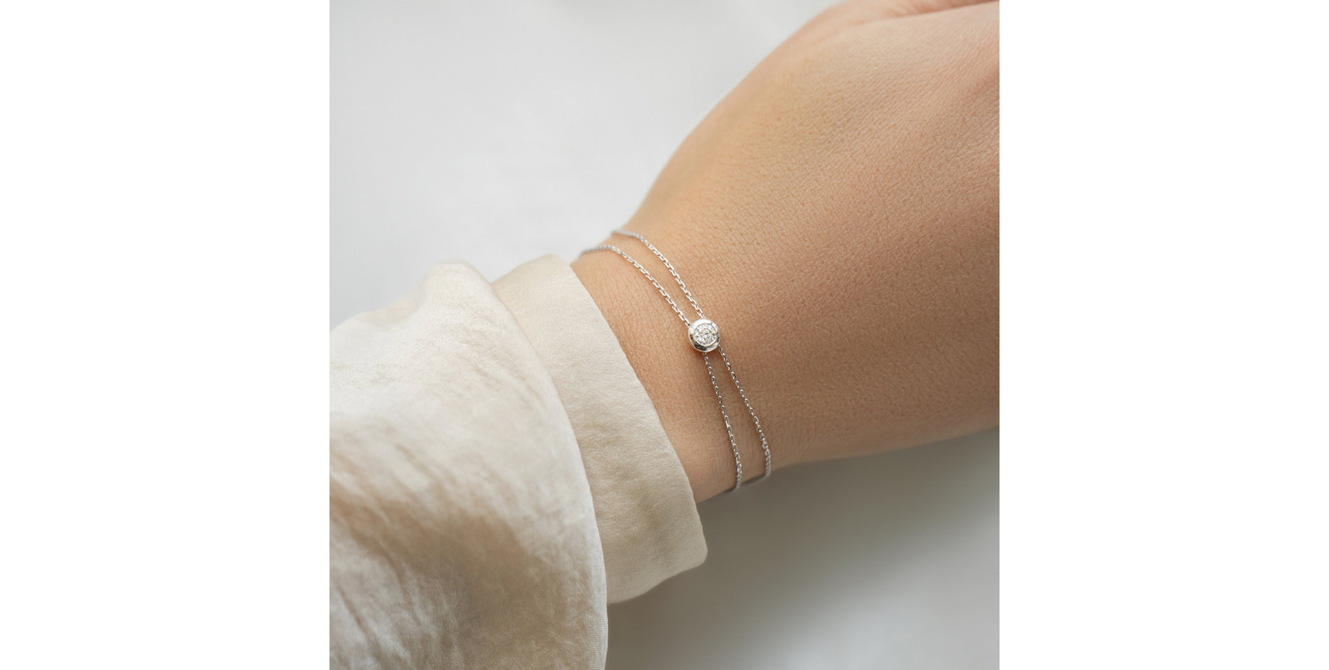 14ct white gold diamond bracelet Cosmic Magic