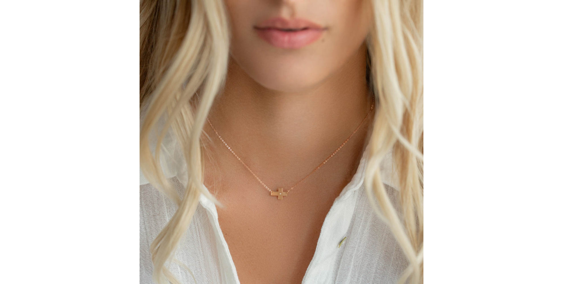 Diamond necklace Cross of Dedication