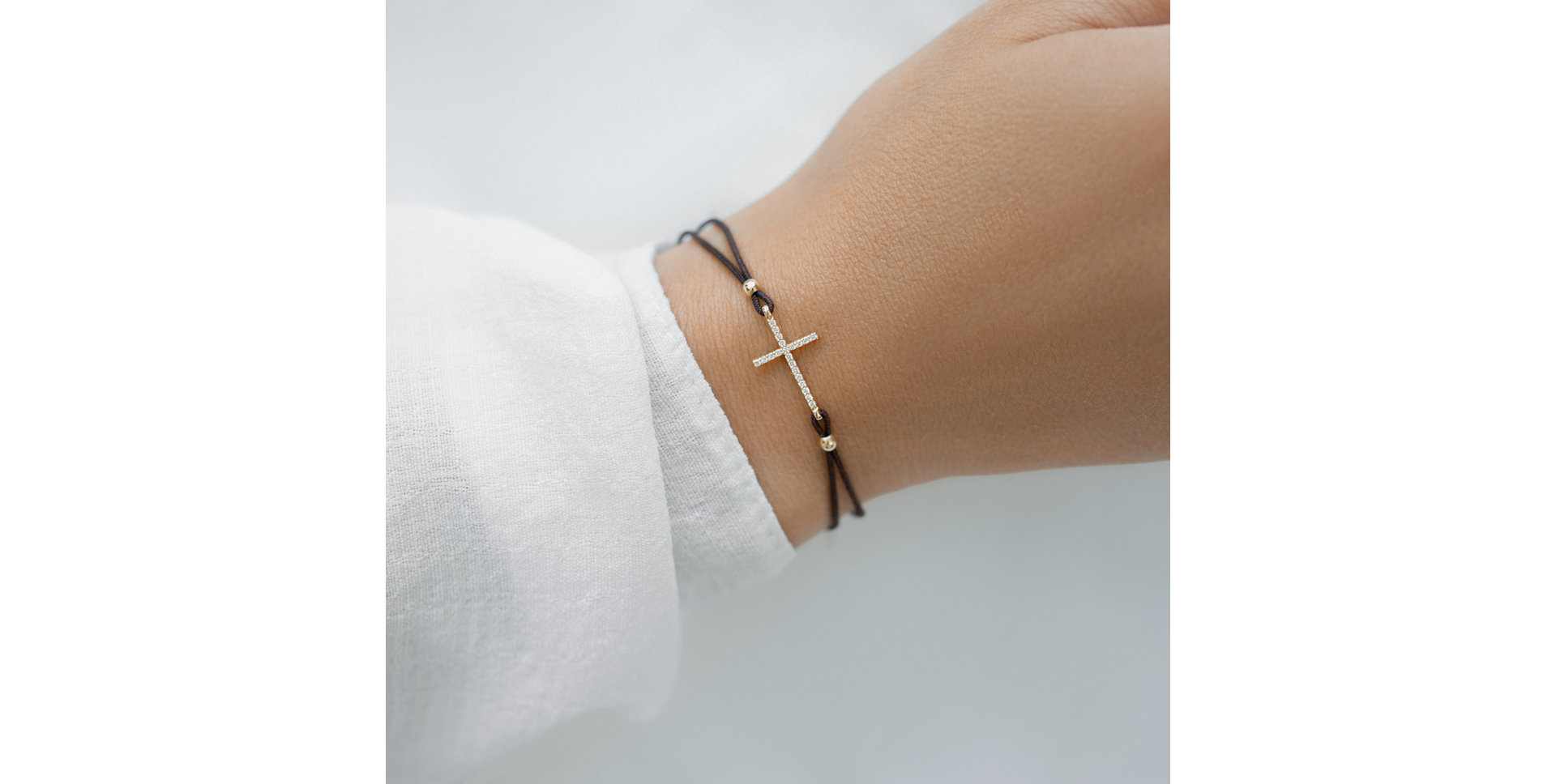 Bracelet with diamonds Forever Cross