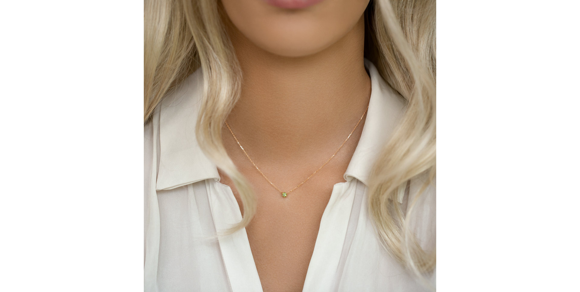 Necklace with blue diamonds Essential Drop