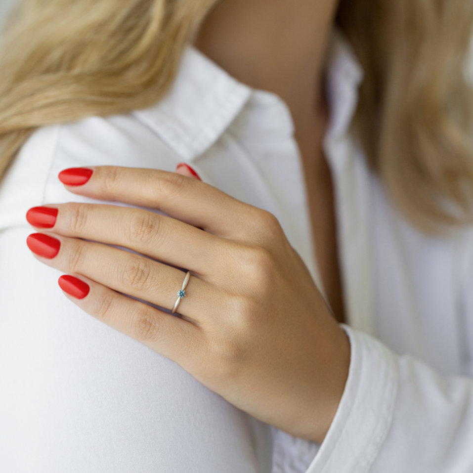 Ring with green diamonds Eternal Joy