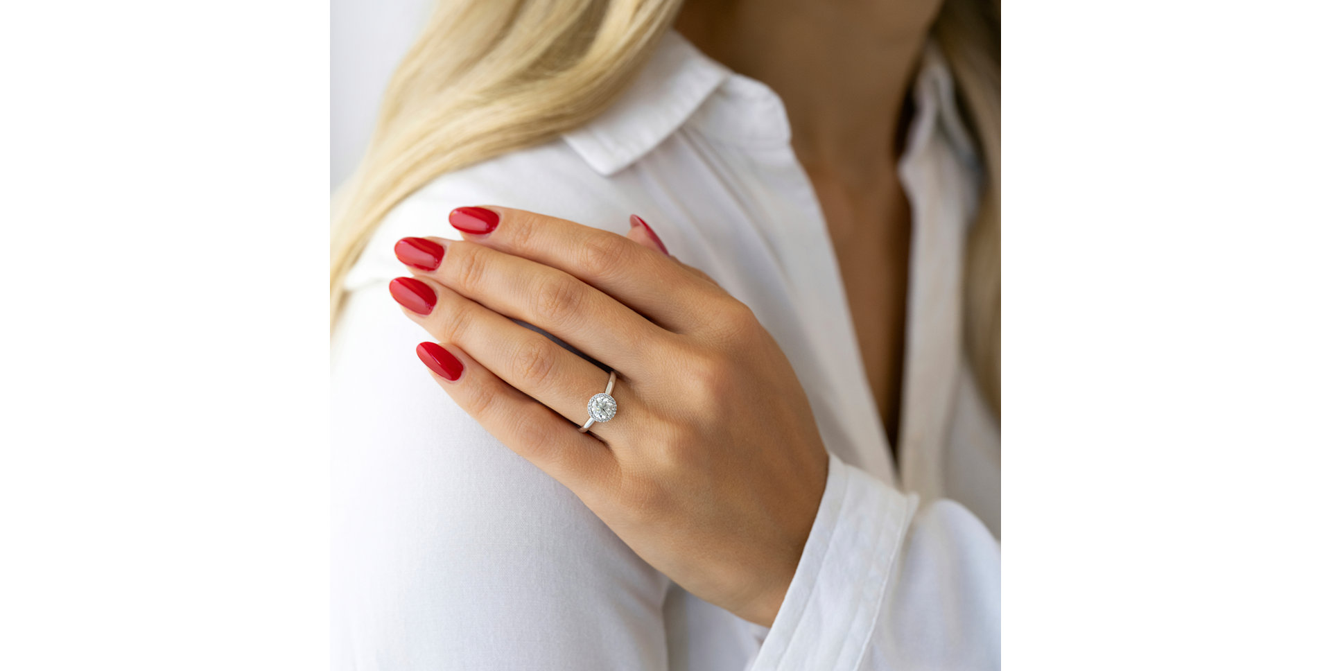 14ct white gold diamond ring Noble Allure