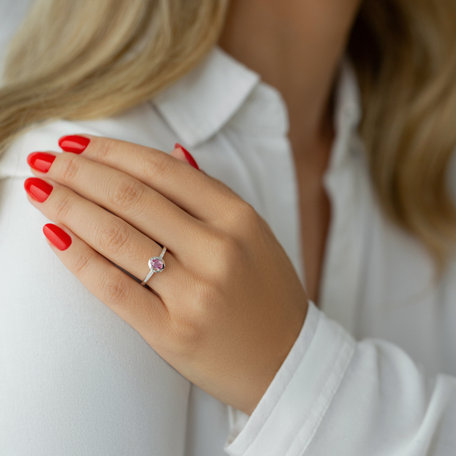 Diamond ring with Sapphire Mystic Mirage