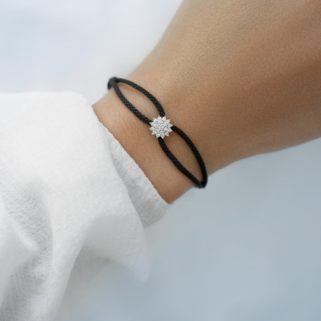 14ct white gold diamond bracelet Varvonno
