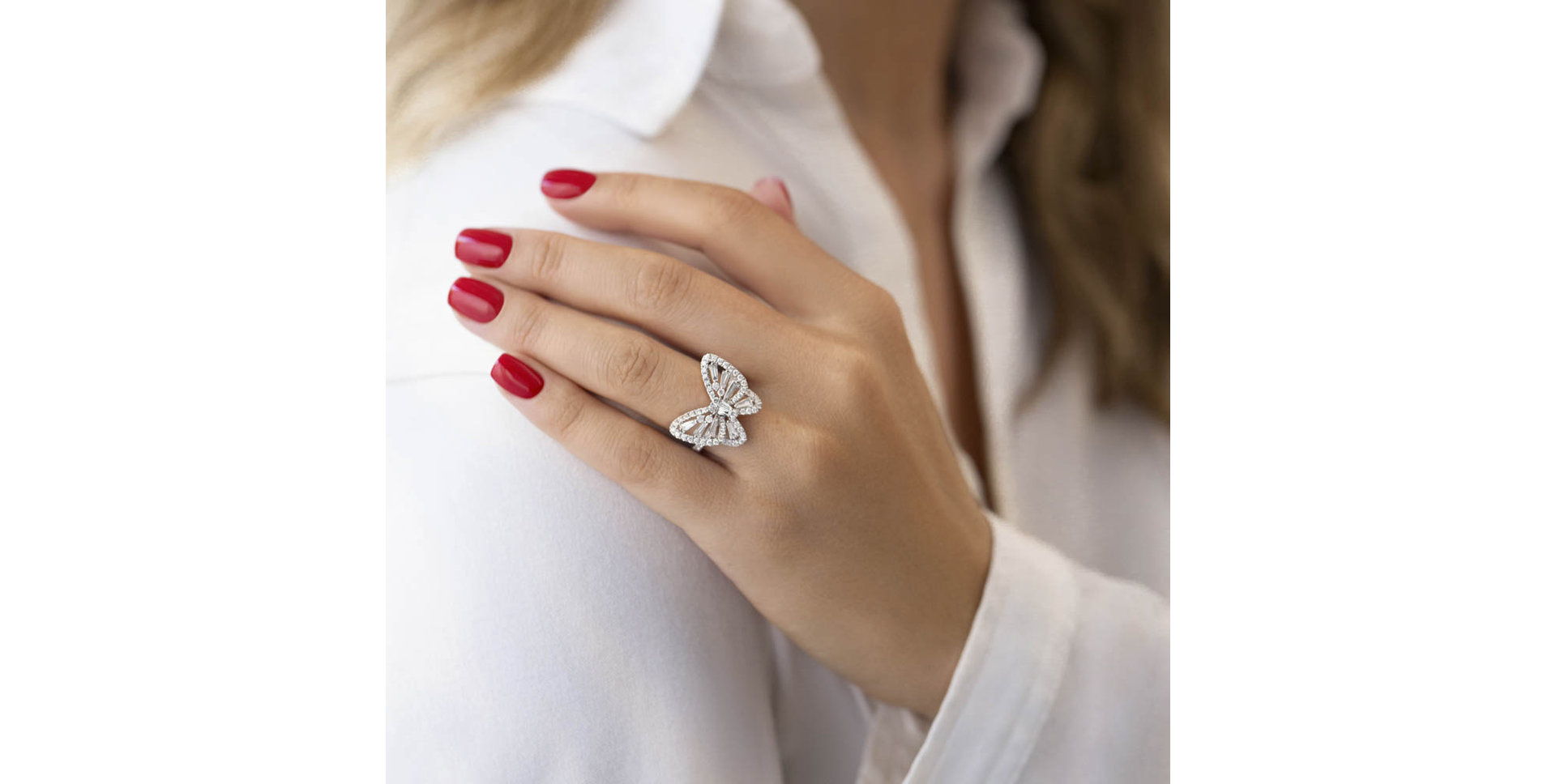 Diamond ring Butterflie Dawn