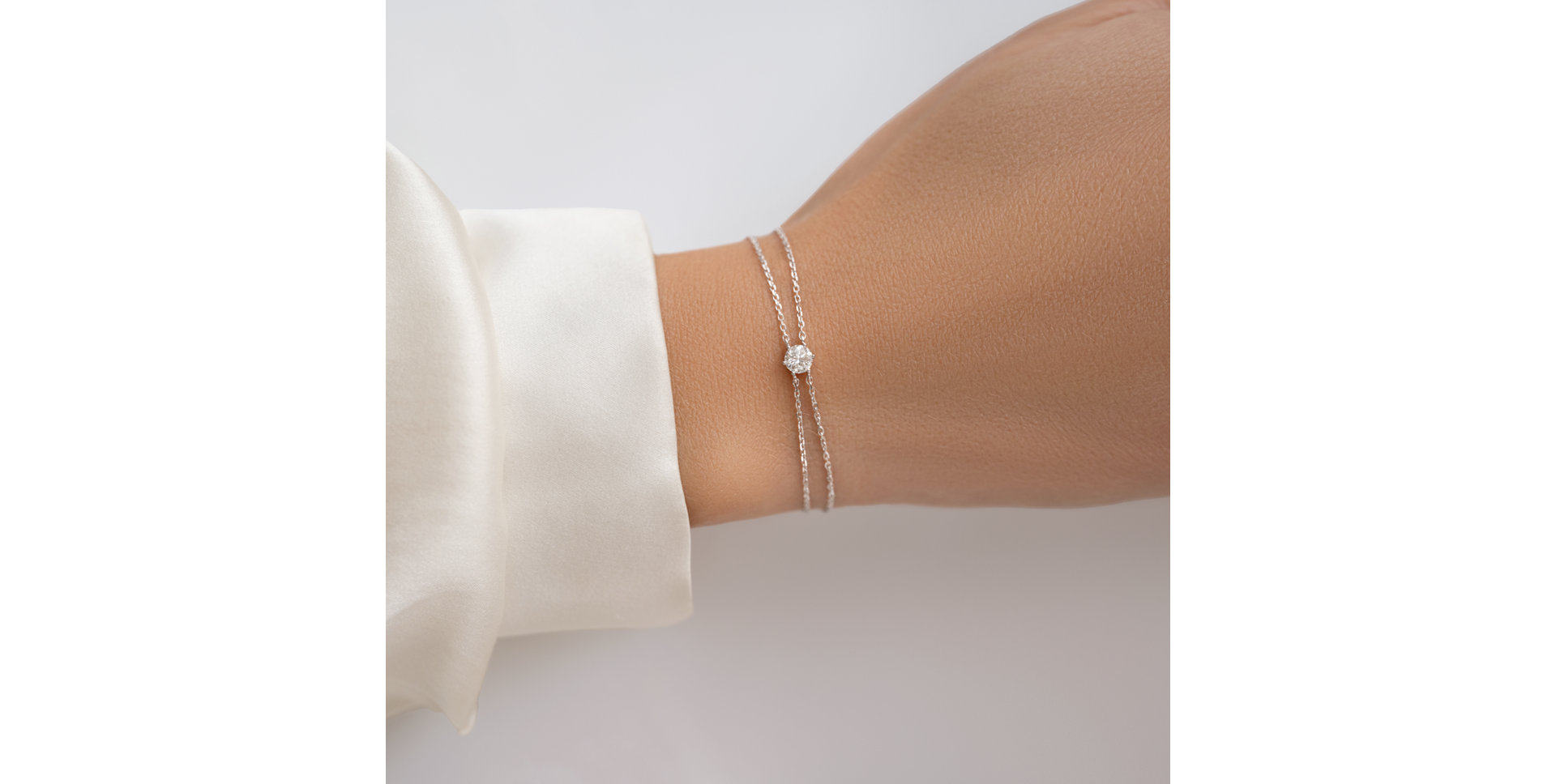 14ct white gold diamond bracelet Starlit Symphony