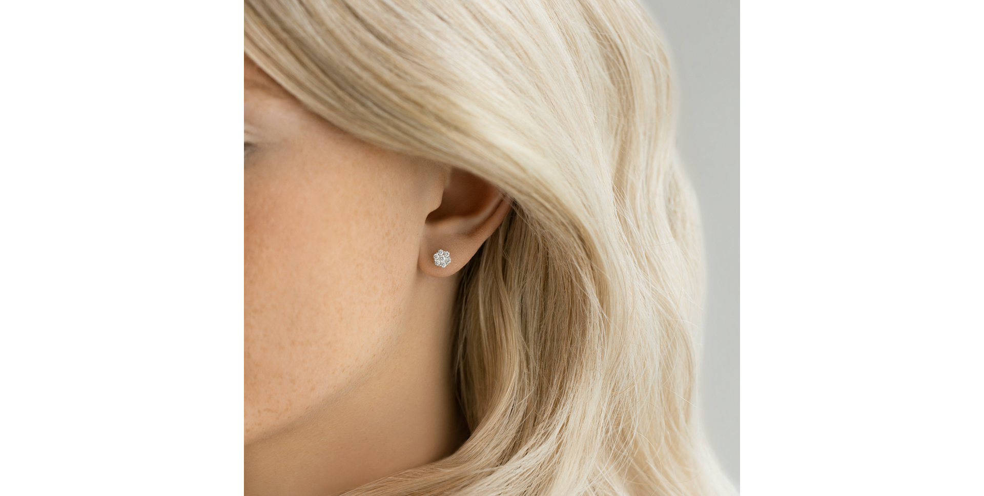 14ct white gold diamond earrings Diamond earrings Shiny Constellation