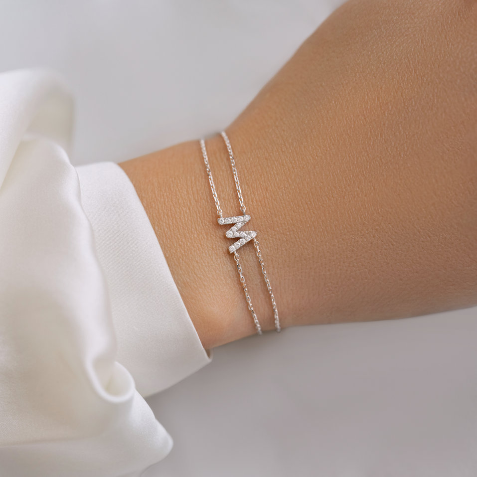 14ct rose gold diamond bracelet Alphabet Constellations