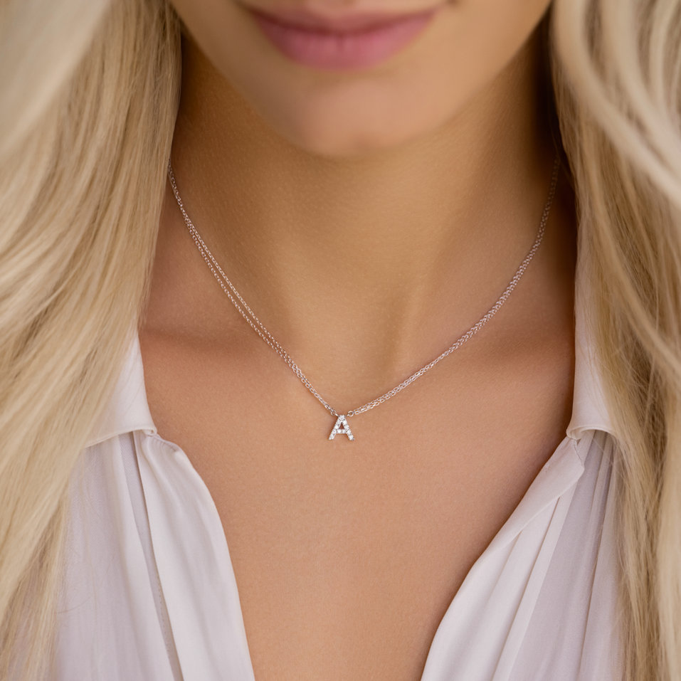 Diamond necklace Shiny Alphabet