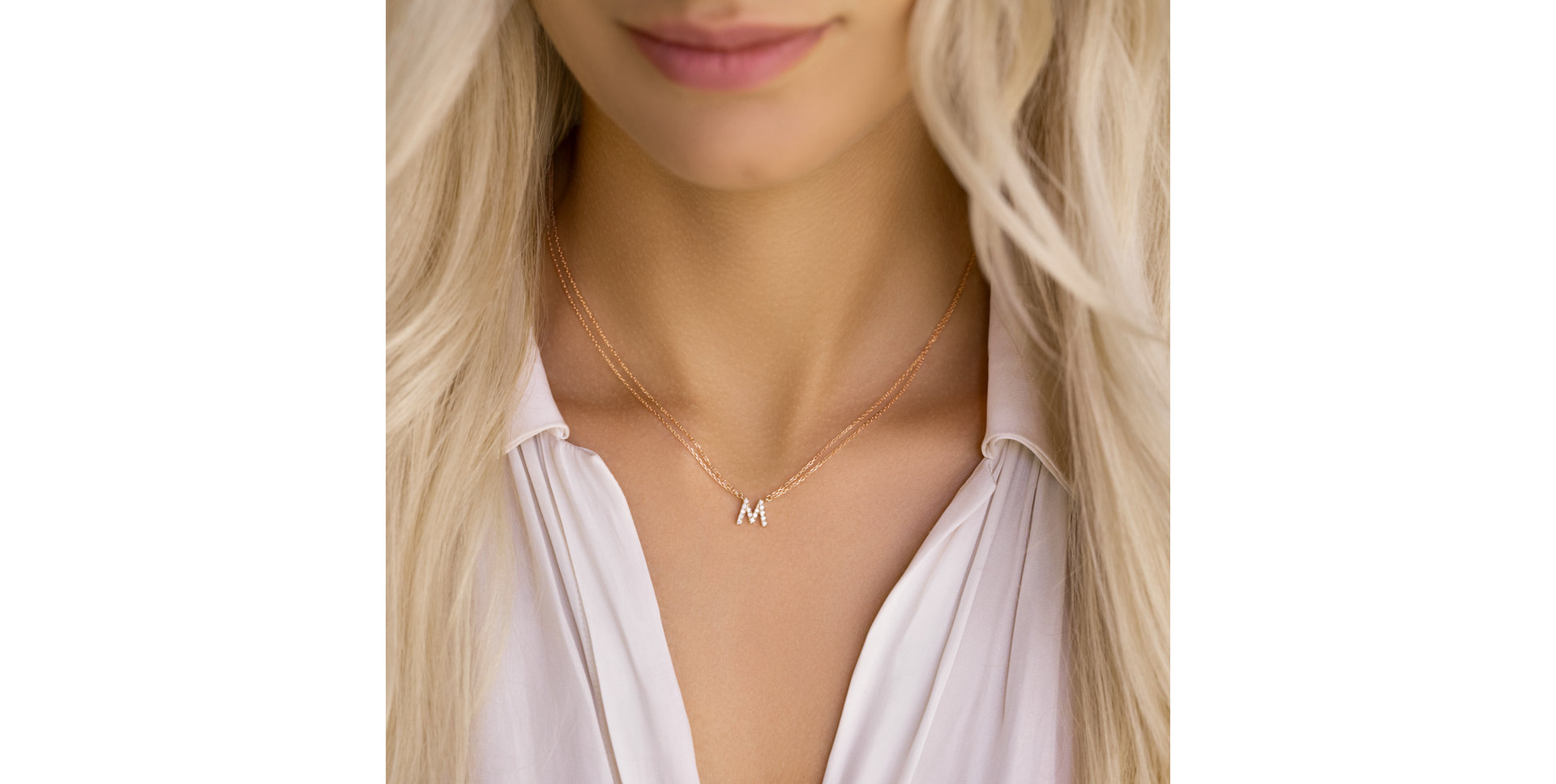 Diamond necklace Shiny Alphabet