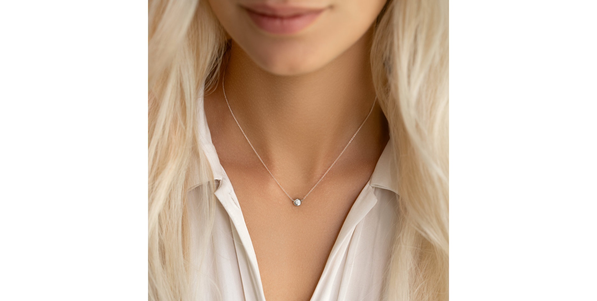 Diamond necklace Sparkling Drop