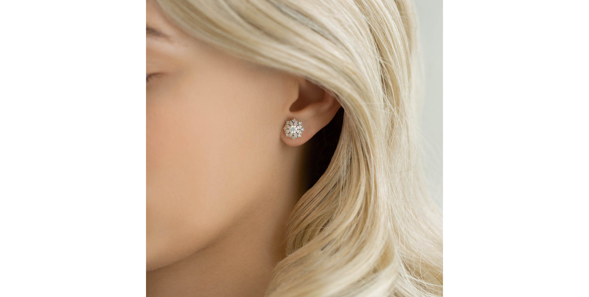 14ct white gold diamond earrings Enchanting Gift