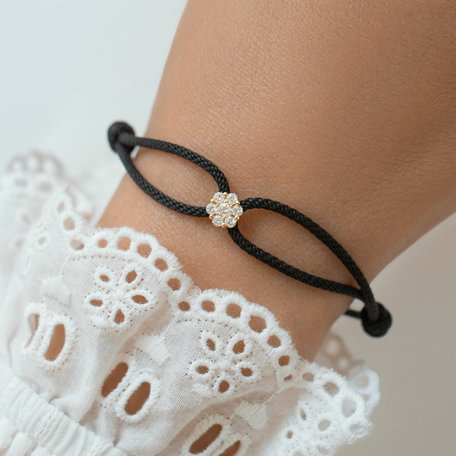Diamond bracelet with cord Shining Light