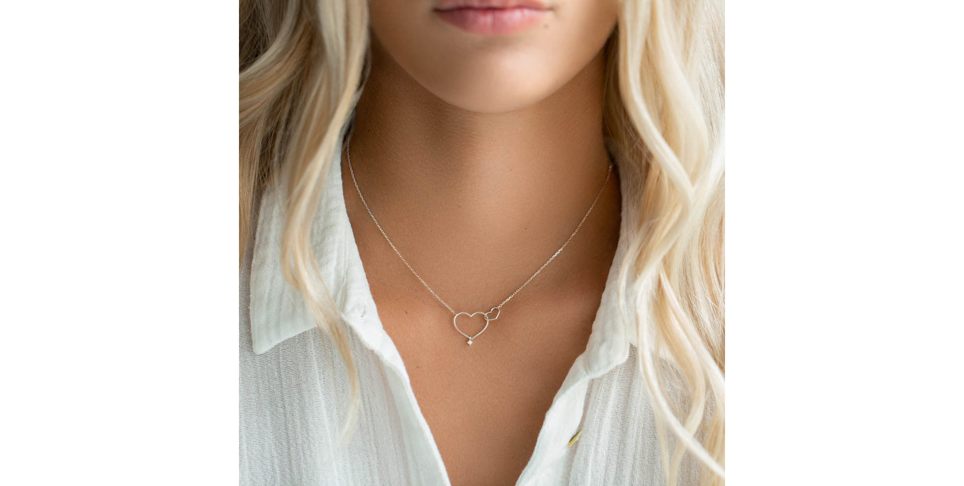 Diamond necklace Double Love