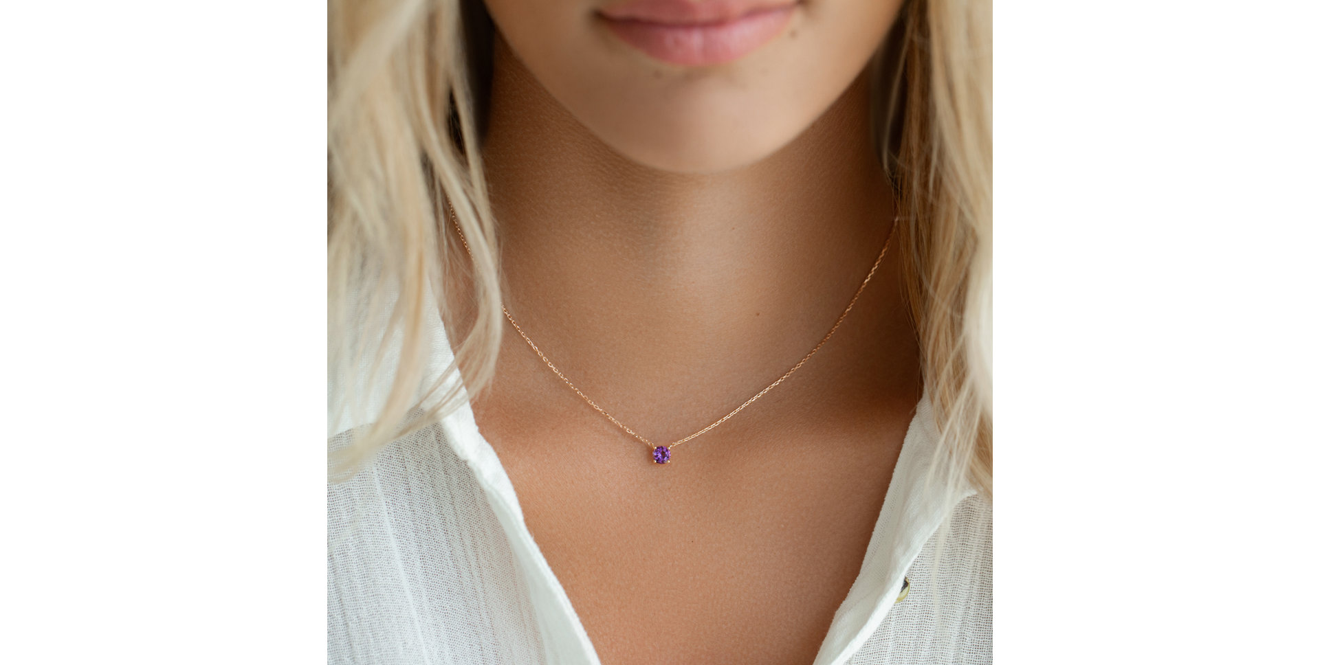 Necklace with Amethyst Lucky Glance